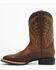 Image #3 - Ariat Men's Distressed Hybrid Rancher Western Performance Boots - Broad Square Toe, Brown, hi-res