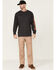 Carhartt Men's Loose Fit Heavyweight Long Sleeve Logo Graphic Work T-Shirt, Heather Grey, hi-res