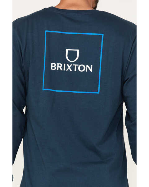 Image #3 - Brixton Men's Alpha Square Logo Graphic Long Sleeve T-Shirt, Navy, hi-res