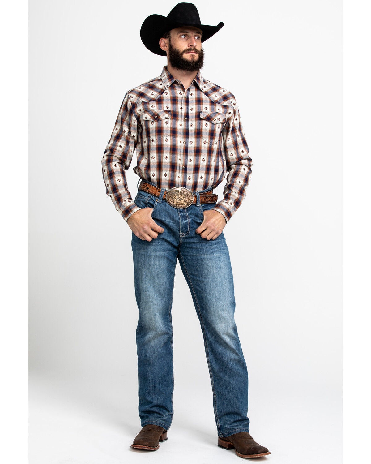 Cody James Men's Game Day Dobby Plaid 
