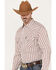 Image #2 - Cinch Men's Striped Geo Print Long Sleeve Western Pearl Snap Shirt, White, hi-res