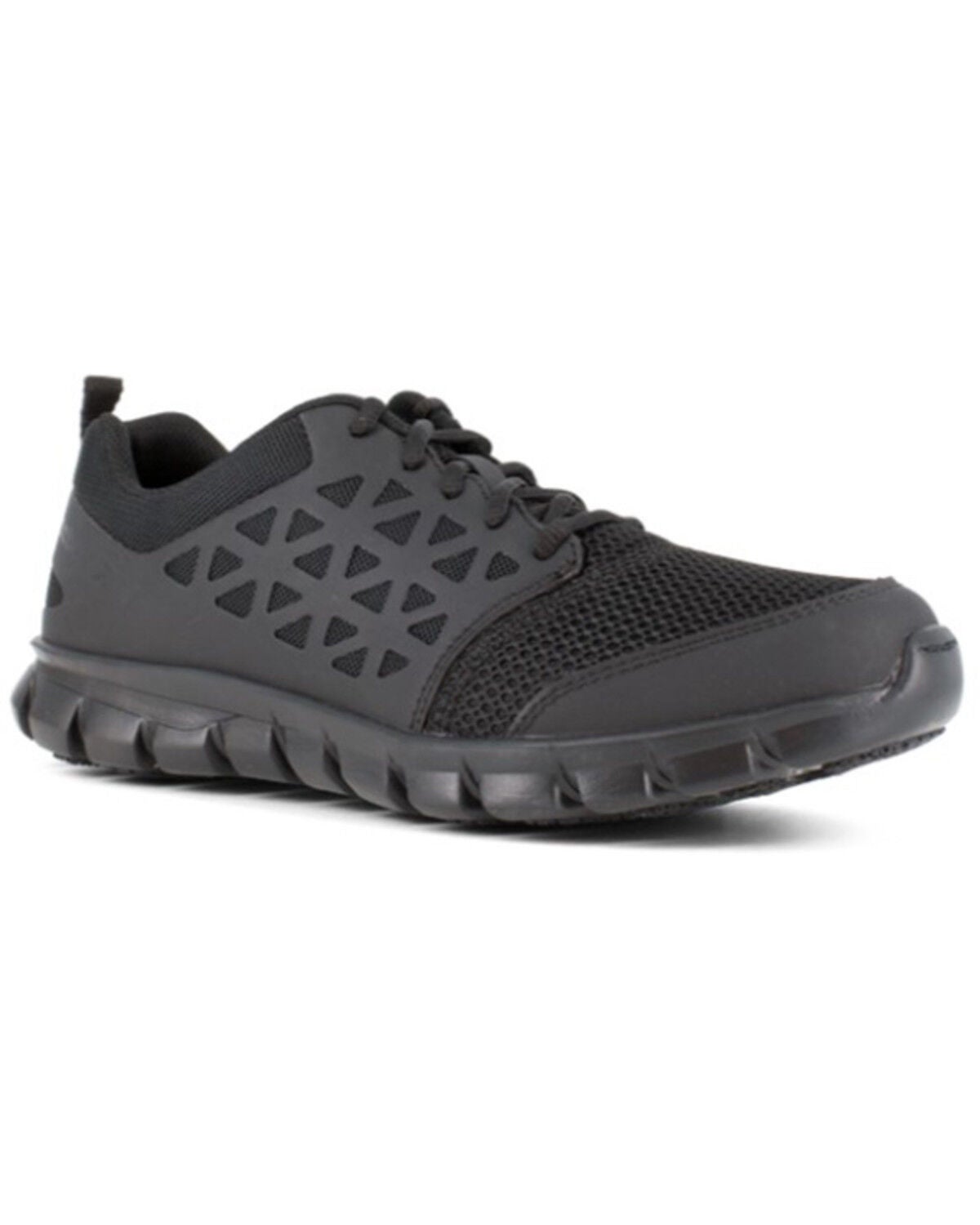 Reebok Women's Sublite Cushion Athletic Work Shoes - Round Toe, Black, hi-res