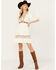 Image #1 - Shyanne Women's Two Tone Embroidered Dress, Cream, hi-res