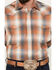 Image #3 - Roper Men's Amarillo Plaid Print Long Sleeve Western Pearl Snap Shirt, Rust Copper, hi-res
