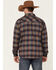 Cody James Men's Caveman Bonded Plaid Long Sleeve Snap Western Flannel Shirt , Olive, hi-res