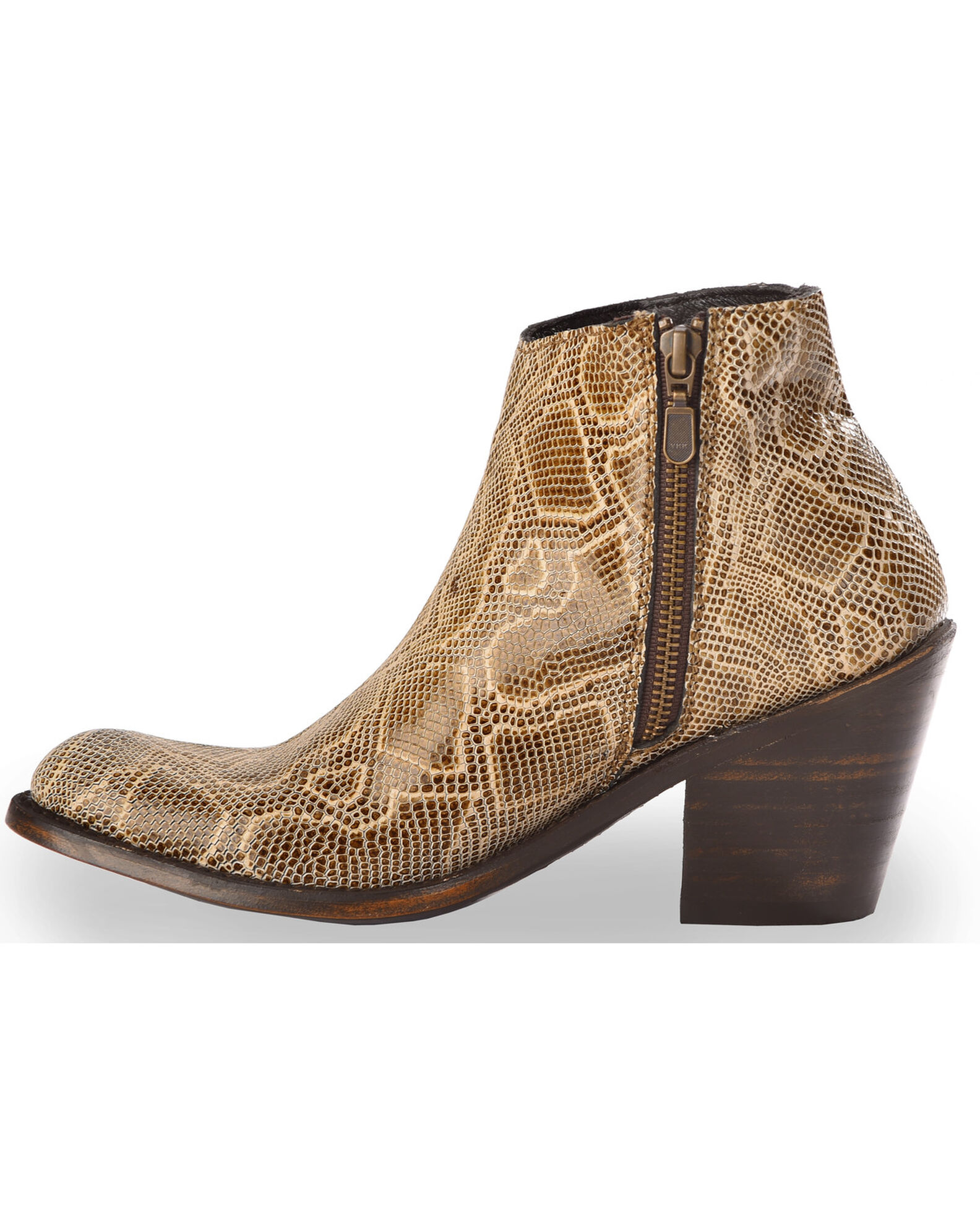 Liberty Black Women s Breton Snake Print Booties Medium Toe Sheplers