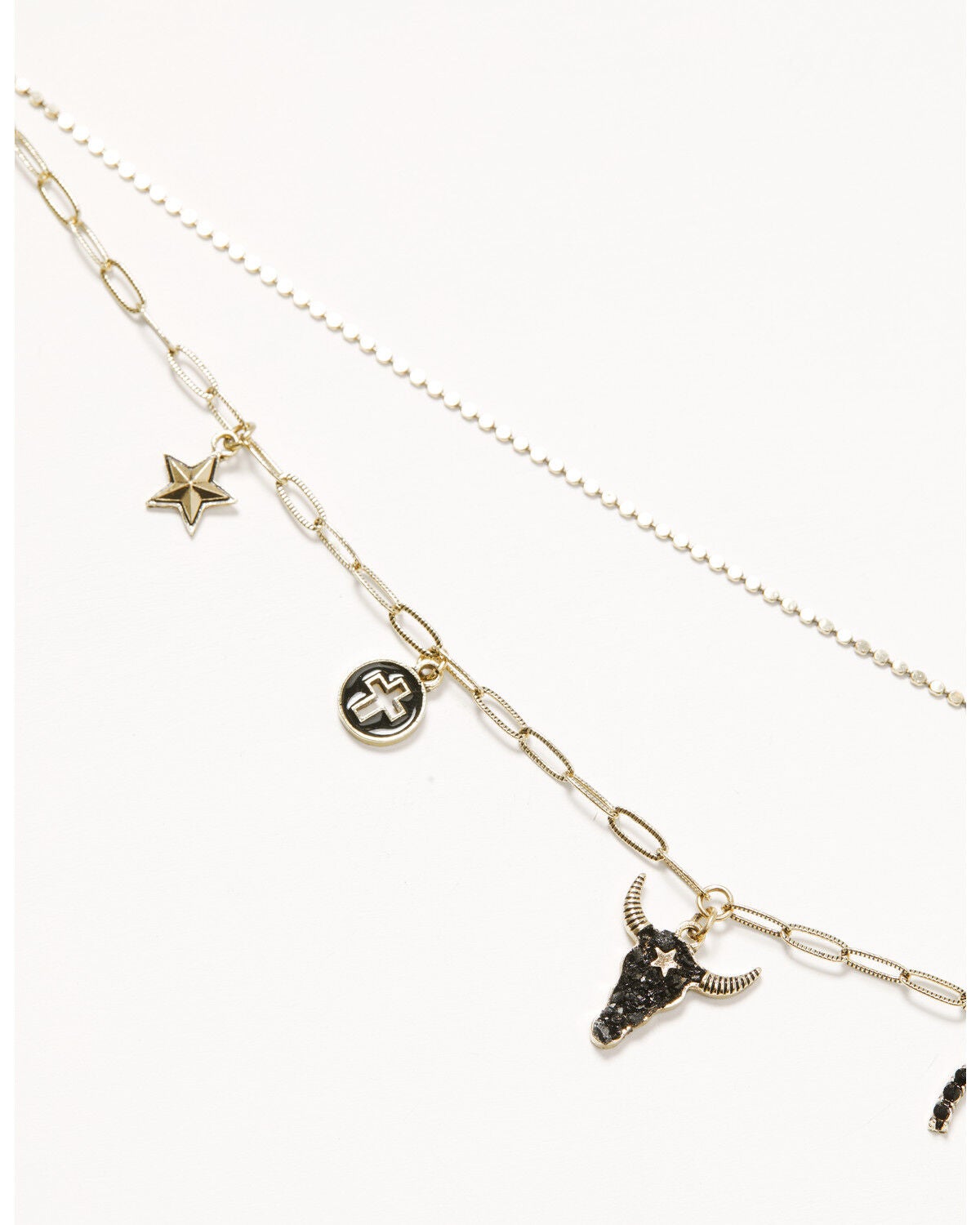 Image #2 - Shyanne Women's Layered Charm Necklace, Gold, hi-res