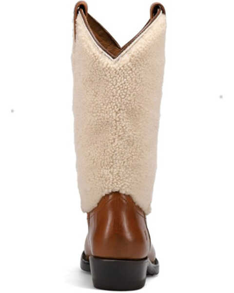 Image #5 - Frye Women's Billy Pull-On Shearling Western Boots - Medium Toe , Caramel, hi-res