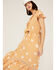Image #2 - Beyond The Radar Women's Floral Gingham Picnic Midi Dress, Gold, hi-res