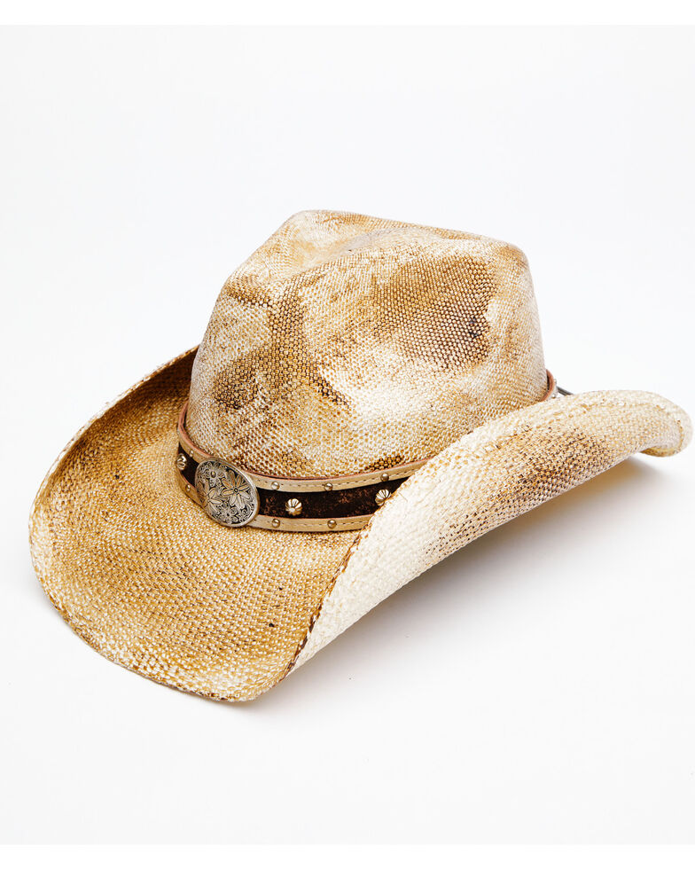 Shyanne Women's Natural Gori Straw Western Hat , Natural, hi-res