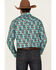 Image #4 - Rock & Roll Denim Men's Southwestern Print Long Sleeve Snap Western Shirt, Multi, hi-res