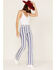 Image #1 - Free People Women's Firecracker Star & Stripe Flare Jeans, Blue, hi-res