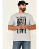 Image #1 - Jack Daniels' Men's Gray Bottle Banner Flag Graphic Short Sleeve T-Shirt , Grey, hi-res