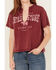 Image #3 - Youth in Revolt Women's Yellowstone Short Sleeve Graphic Tee, Burgundy, hi-res