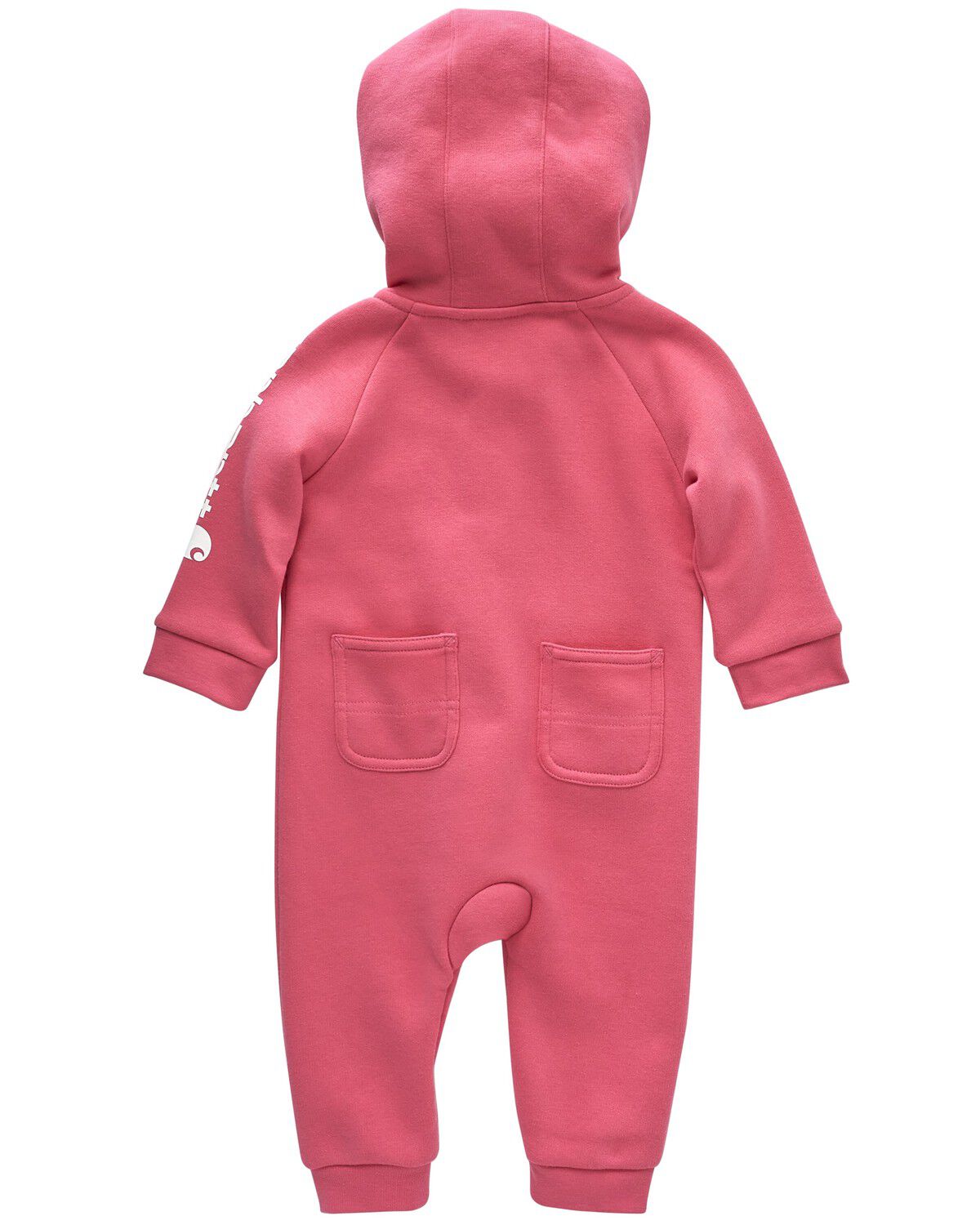 Image #2 - Carhartt Infant Girls' Fleece Zip Front Coverall, Pink, hi-res