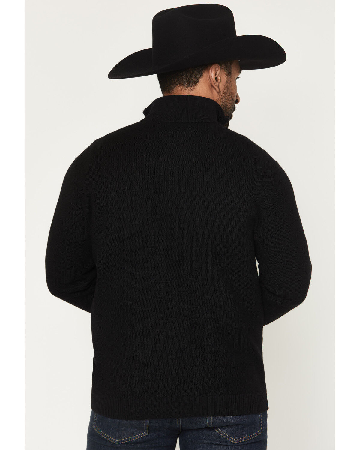 Image #4 - Cody James Black 1978™ Men's Parker Solid 1/4 Zip Pullover Sweater, Black, hi-res