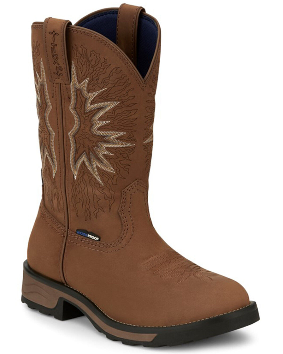 Image #1 - Tony Lama Men's Boom Saddle Cowhide Pull-On  Western Work Boots - Soft Toe, Tan, hi-res