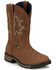 Image #1 - Tony Lama Men's Boom Saddle Cowhide Pull-On  Western Work Boots - Soft Toe, Tan, hi-res