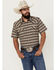 Image #2 - Cody James Men's Grit Plaid Print Short Sleeve Snap Western Shirt, Brown, hi-res