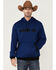 Image #2 - RANK 45® Men's Ranhan Logo Hooded Sweatshirt , Blue, hi-res
