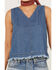 Image #4 - Wrangler Women's Denim Frayed Tank, , hi-res