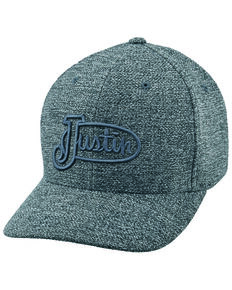 Justin Men's Grey Logo Embroidered Cap , Charcoal, hi-res