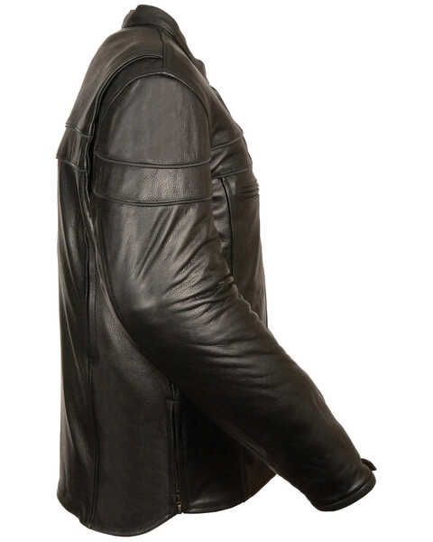 Image #2 - Milwaukee Leather Men's Sporty Scooter Crossover Jacket - 3X, Black, hi-res