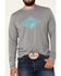 HOOey Men's Gray Habitat Bamboo Graphite Long Sleeve T-Shirt , Grey, hi-res