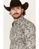 Image #2 - Stetson Men's Paisley Print Long Sleeve Snap Western Shirt, Grey, hi-res