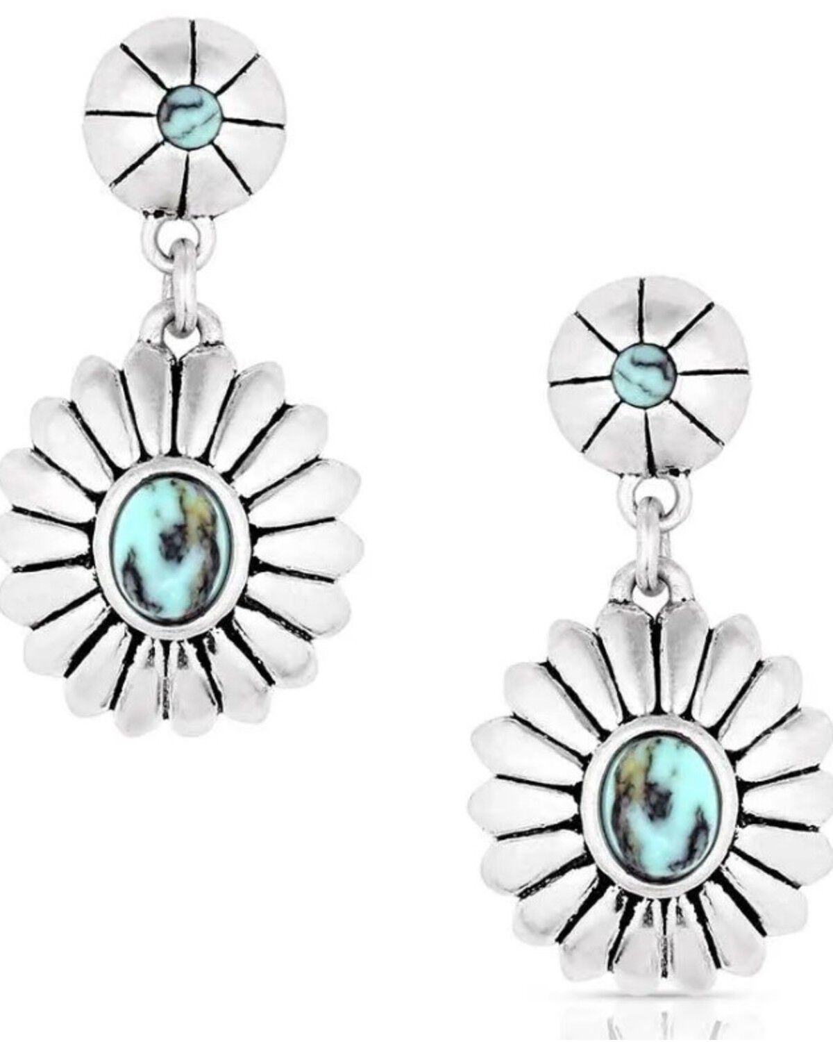 Image #1 - Montana Silversmiths Women's Heyday Blossom Earrings, Silver, hi-res