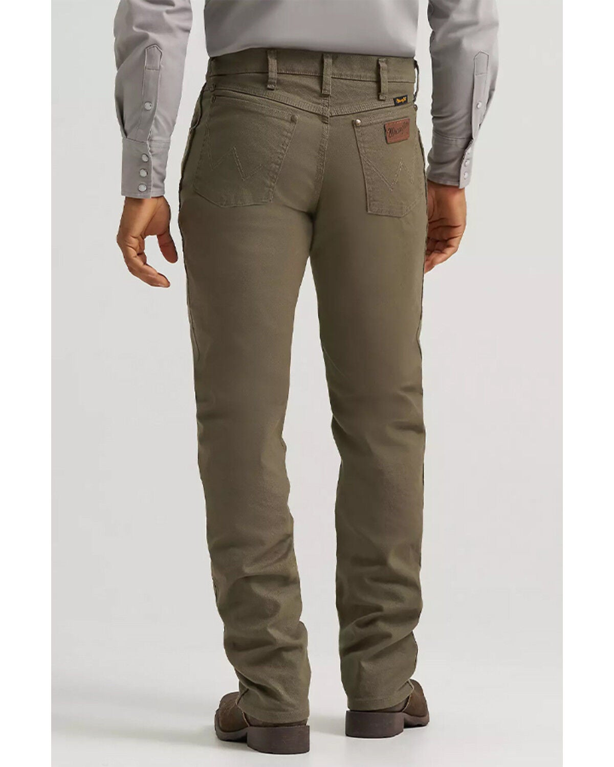 Image #1 - Wrangler Men's 47MWZ Premium Performance Tough Comfort Cowboy Cut&reg; Regular Fit Canvas Jeans, Green, hi-res