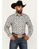 Image #1 - Wrangler Retro Men's Plaid Print Long Sleeve Snap Western Shirt, Grey, hi-res
