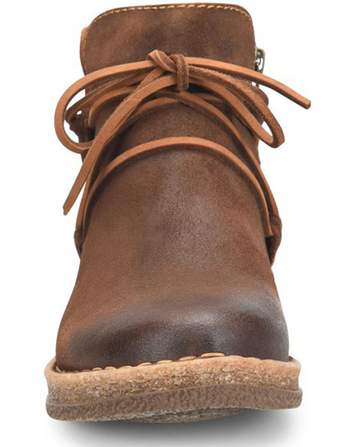 Image #4 - Born Women's Calyn Wedge Booties - Round Toe, Brown, hi-res