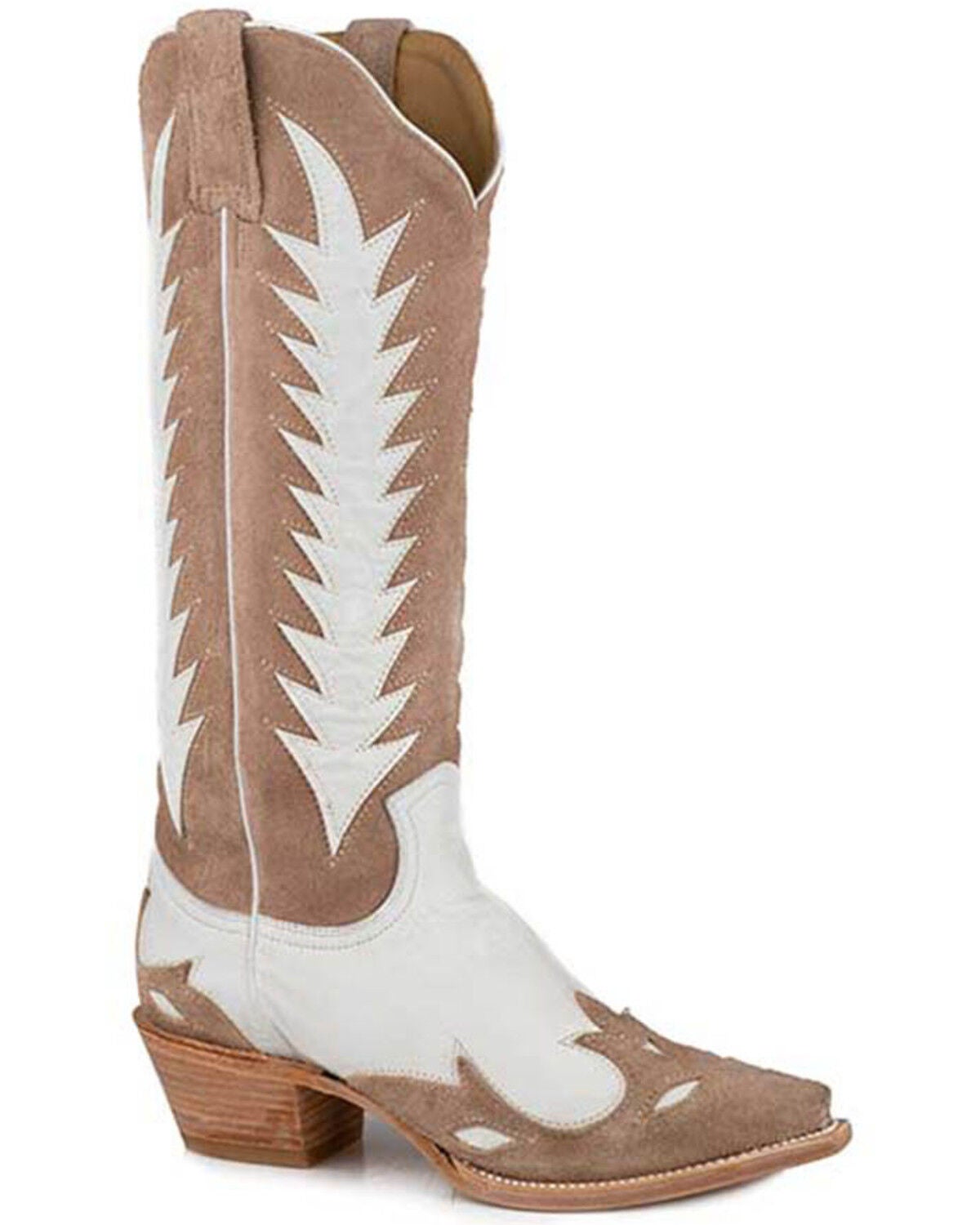 Image #1 - Stetson Women's Beth Tall Western Boots - Snip Toe, Tan, hi-res