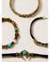 Shyanne Women's Golden Dreamcatcher Concho Bracelet Set, Gold, hi-res