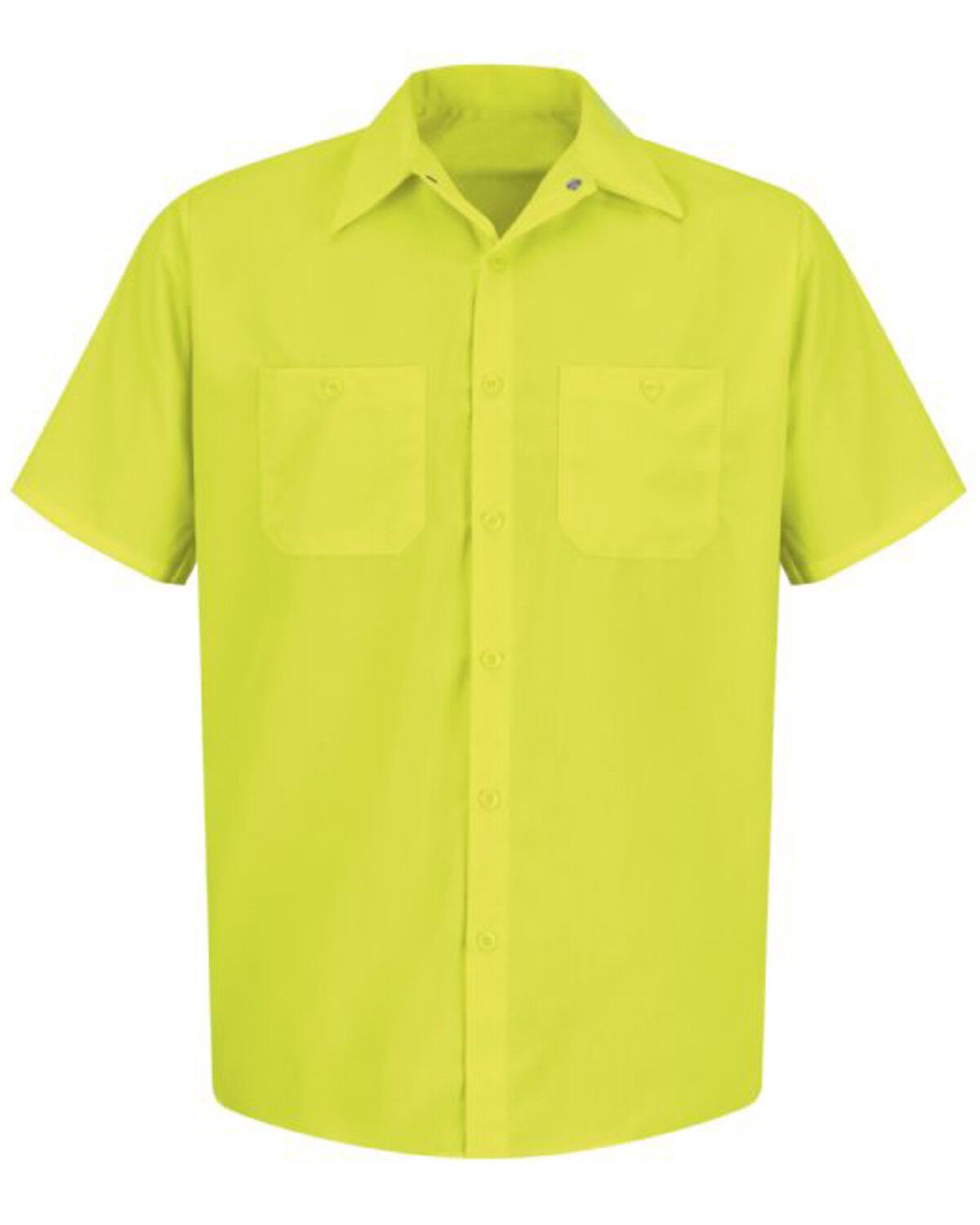 Image #1 - Red Kap Men's Enhanced Visibility Short Sleeve Work Shirt - Tall, , hi-res