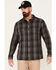 Image #1 - Hawx Men's Brawny Flannel Work Shirt, Black, hi-res
