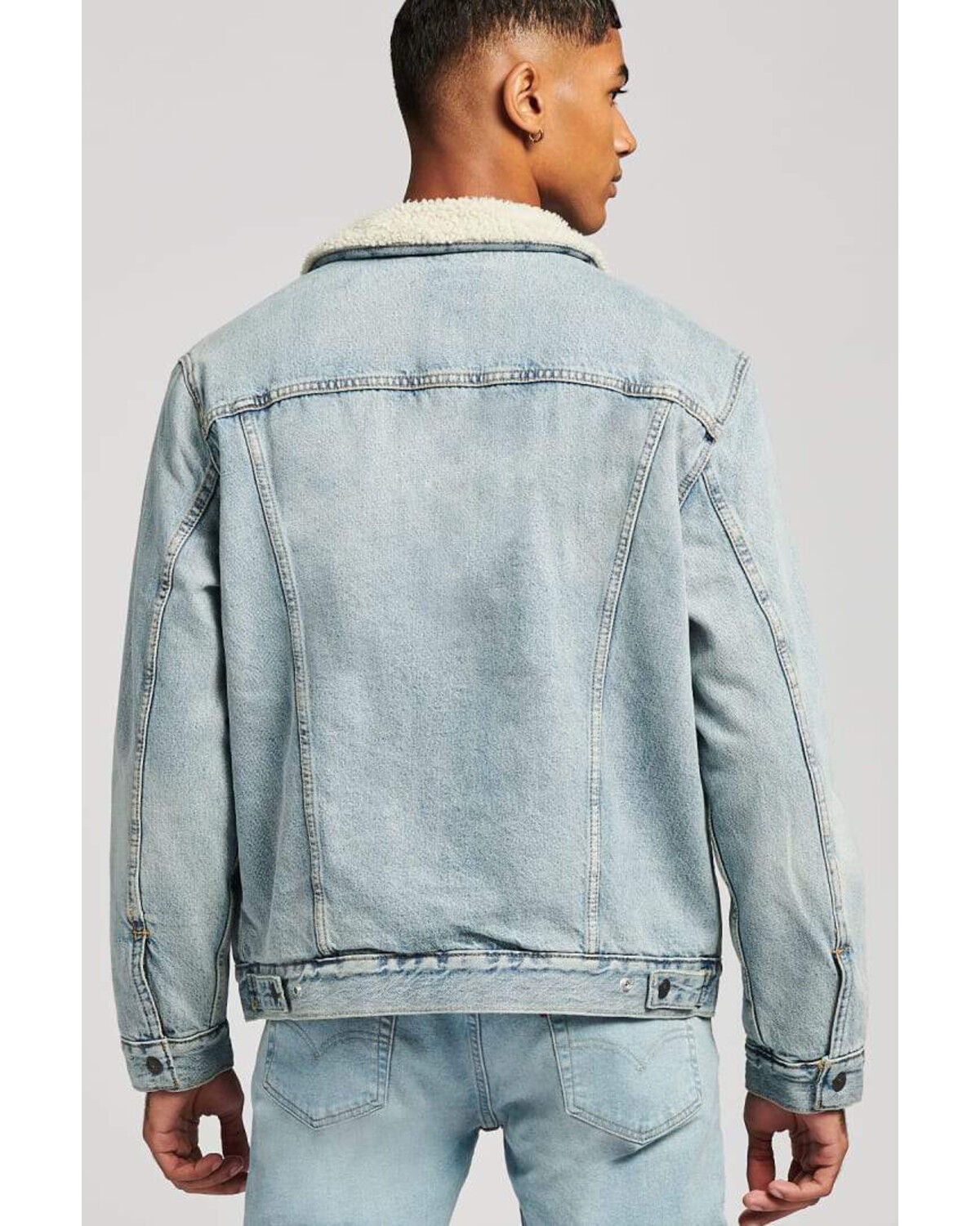 levis sherpa jacket light blue