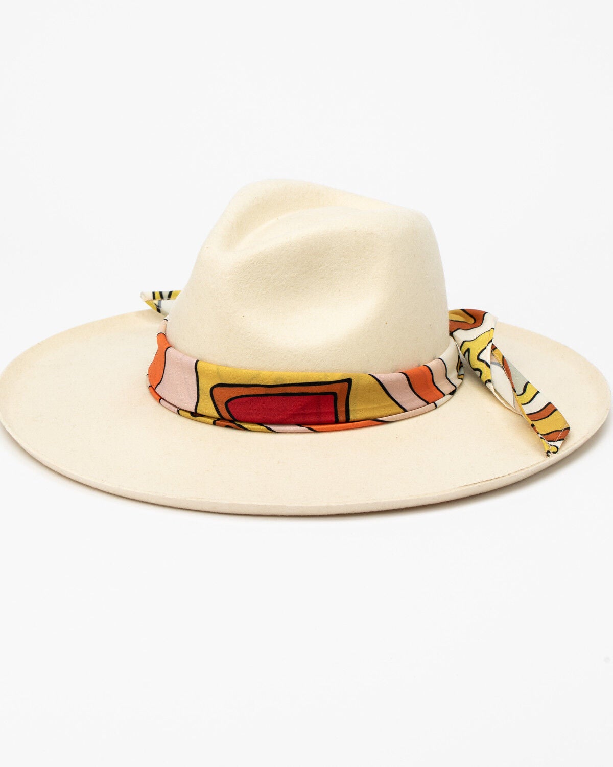 off white fedora hat
