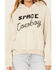 Image #3 - Wrangler Women's Space Cowboy Graphic Hoodie, Ivory, hi-res