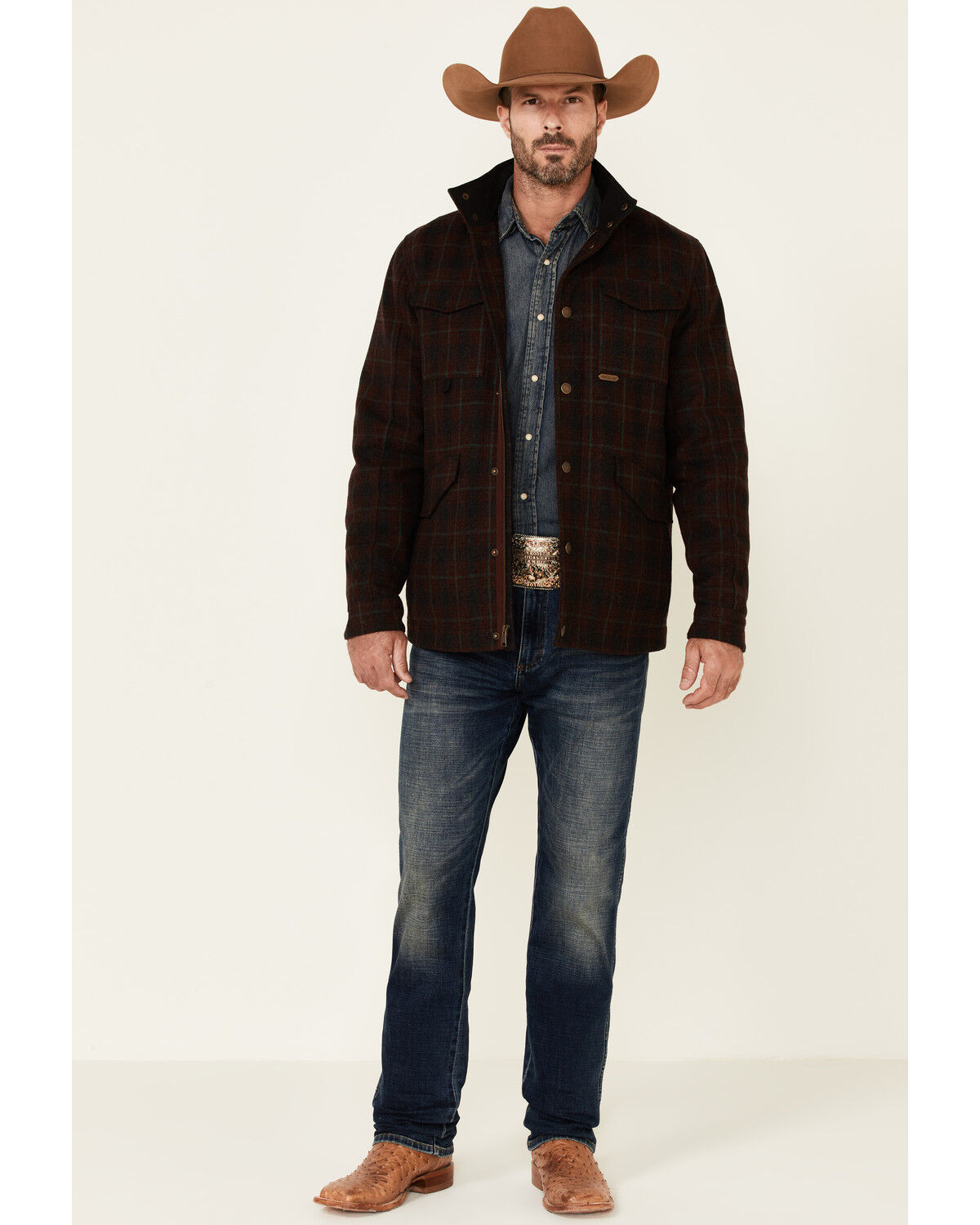 Image #2 - Powder River Outfitters Men's Button-Front Wool Coat, , hi-res