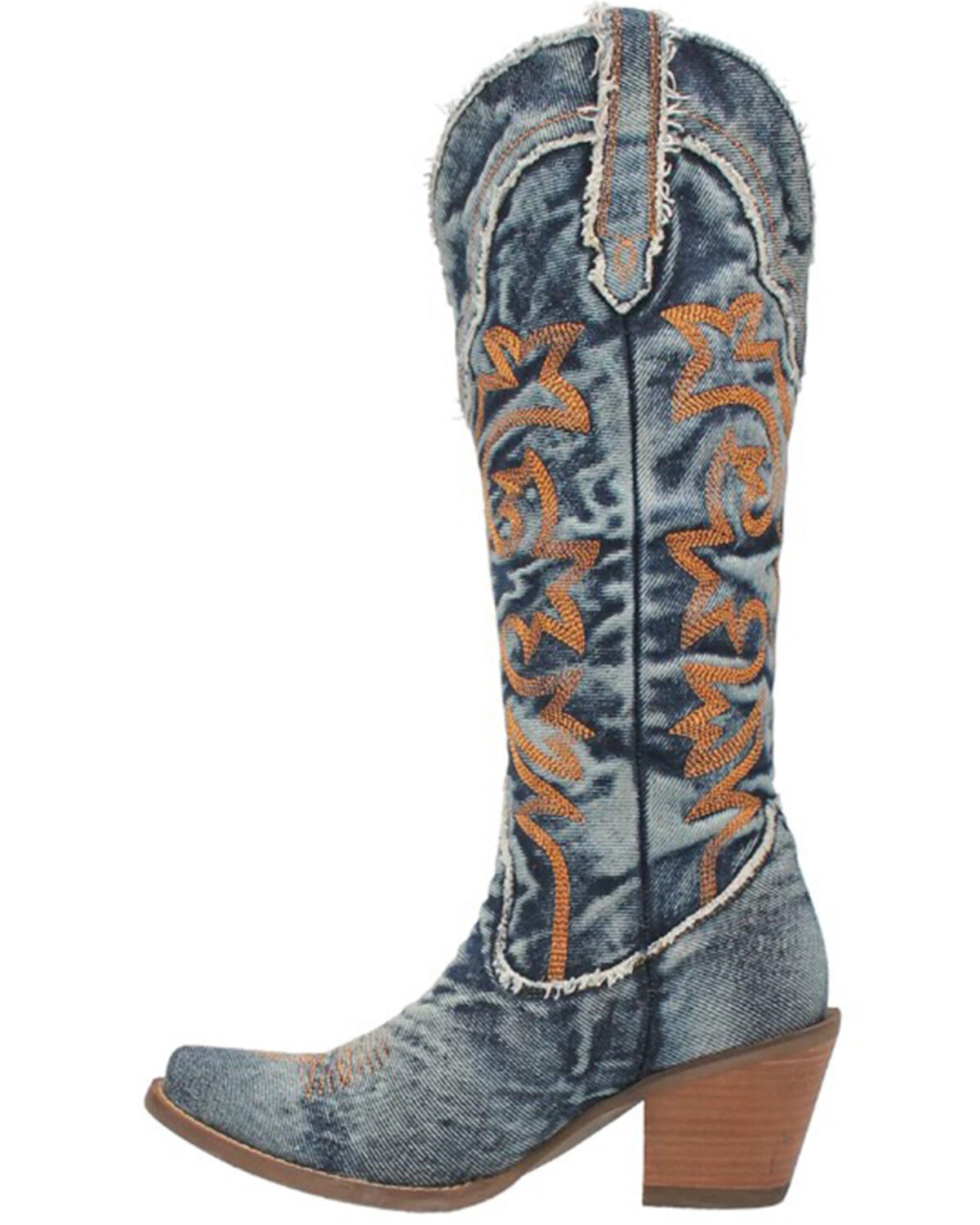 Image #3 - Dingo Women's Texas Tornado Western Boots - Round Toe, Blue, hi-res