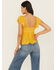 Image #4 - Cleo + Wolf Women's Elizabeth Peplum Top, Yellow, hi-res