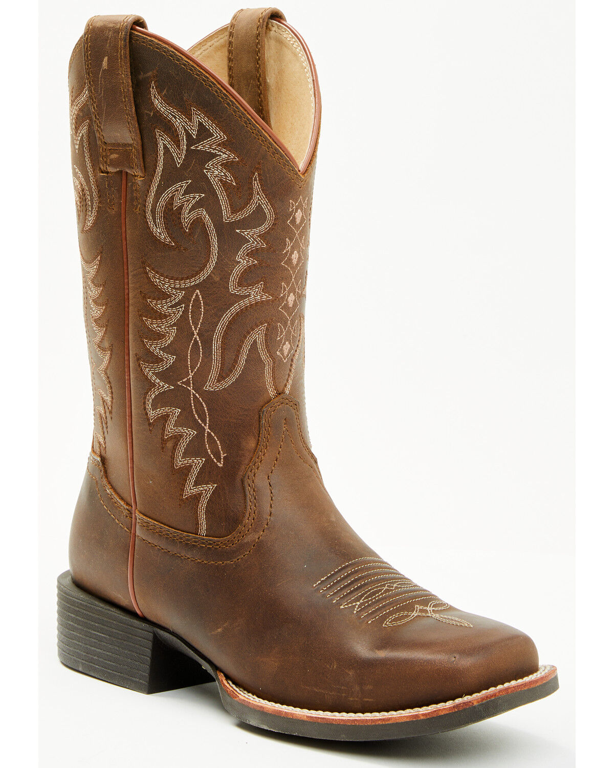 Image #1 - Shyanne Women's Shayla Performance Western Boots - Broad Square Toe, Brown, hi-res