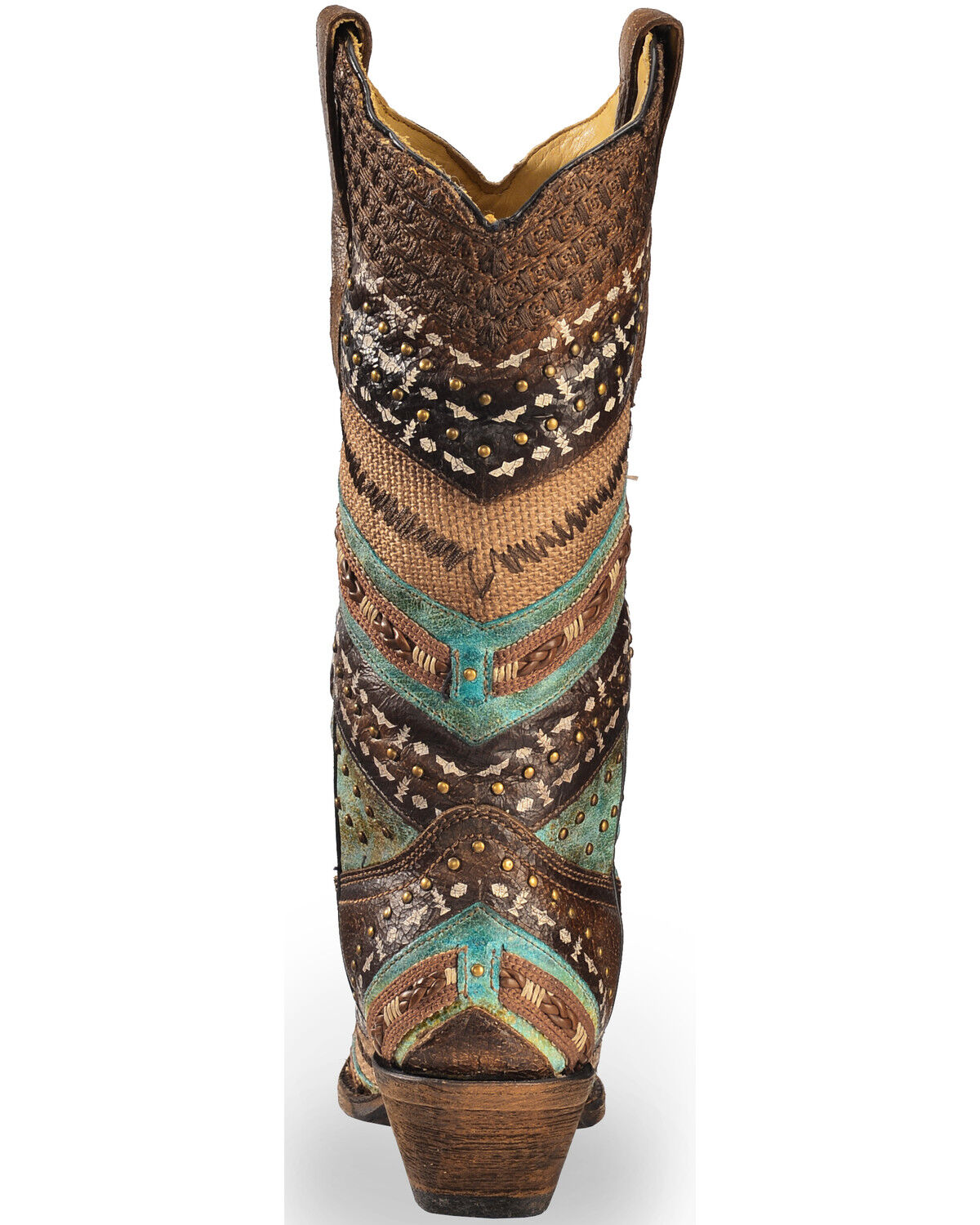 Image #7 - Corral Women's Embroidery and Studs Western Boots - Snip Toe, , hi-res