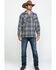 Image #6 - Pendleton Men's Gray Board Oxford Plaid Long Sleeve Western Shirt , Grey, hi-res