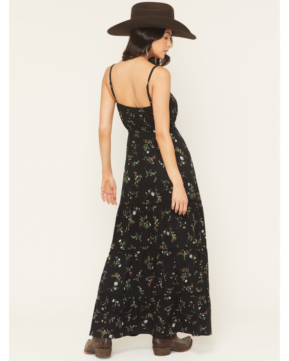 Image #4 - Idyllwind Women's Colt Floral Print Sleeveless Button-Down Maxi Dress, Black, hi-res