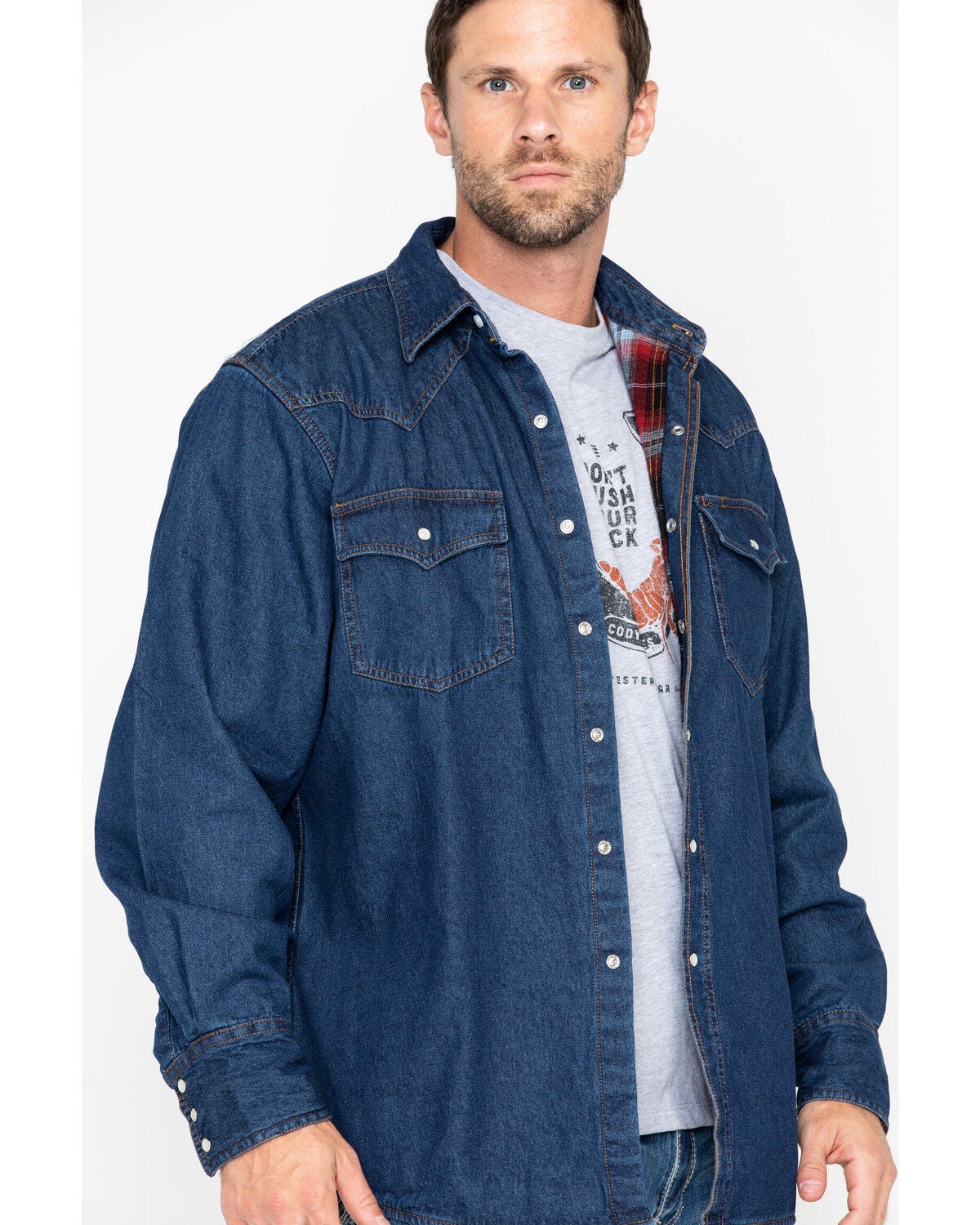 flannel lined jean shirt