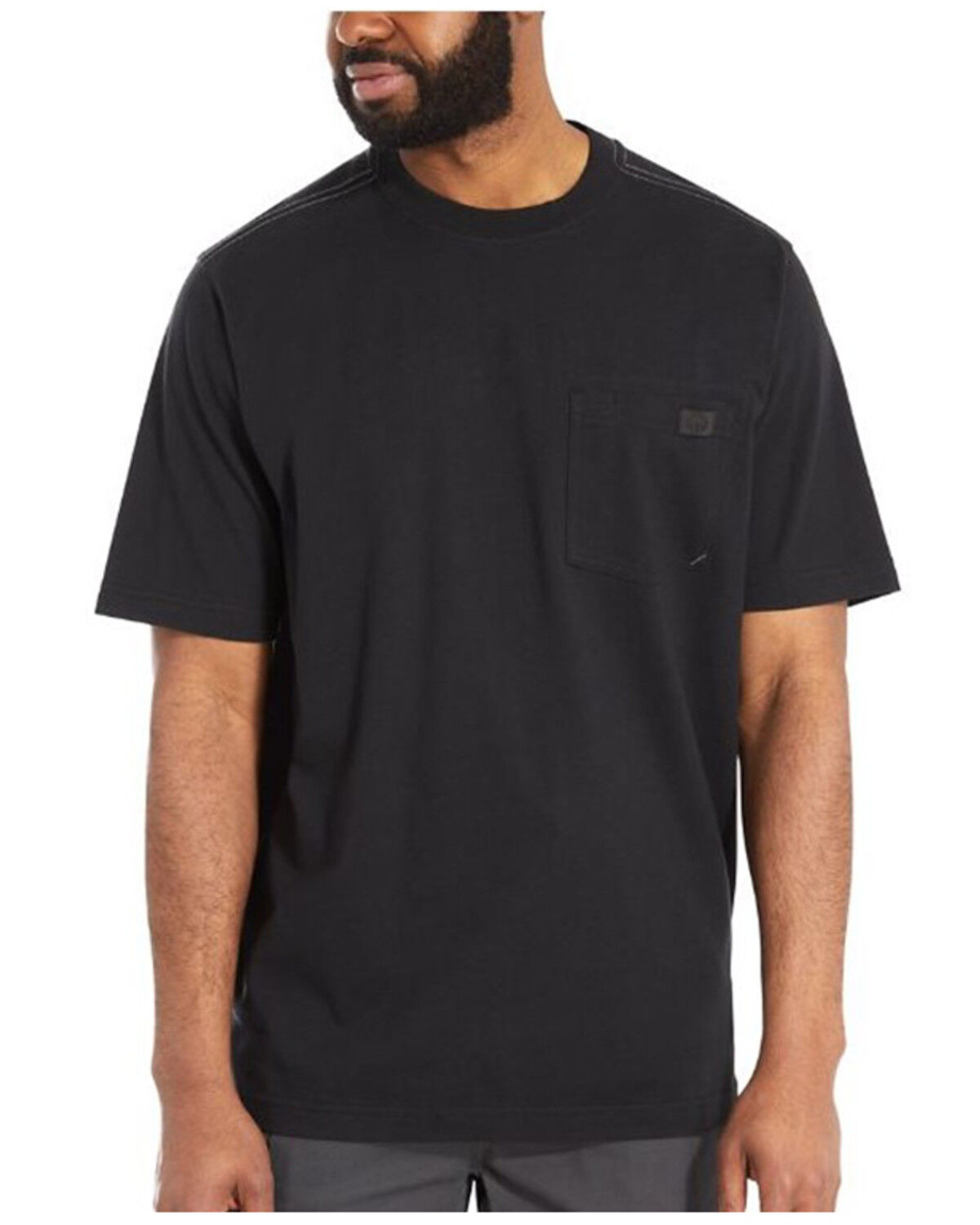 Image #1 - Wolverine Men's Solid Guardian Long Sleeve Work Pocket T-Shirt, Black, hi-res