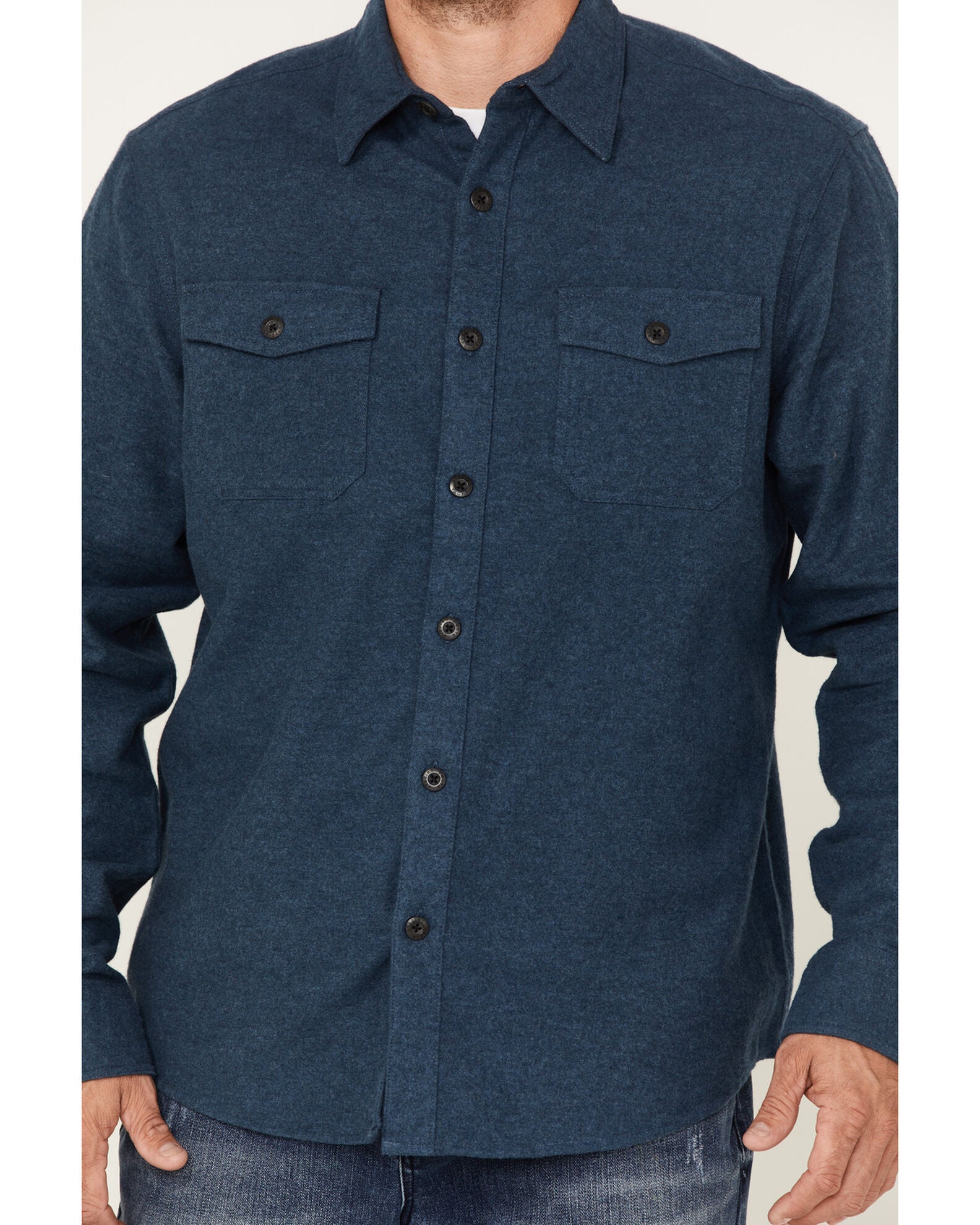 Dakota Grizzly Men's Chamois Button Down Long Sleeve Shirt, Blue